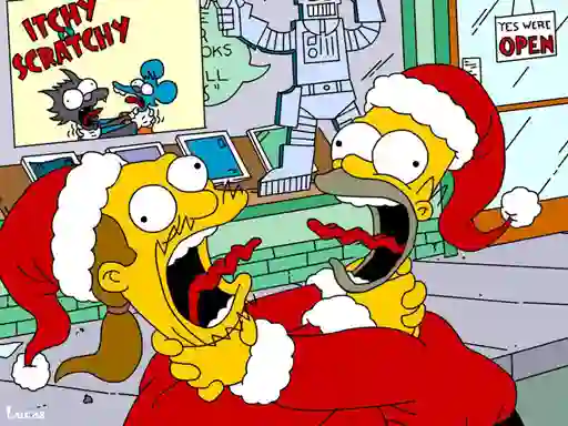 Oyunu Simpsons Christmas Jigsaw Puzzle çevrimiçi