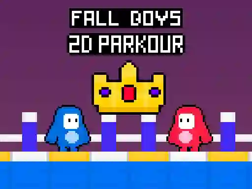 Oyunu Fall Boys 2D Parkour çevrimiçi