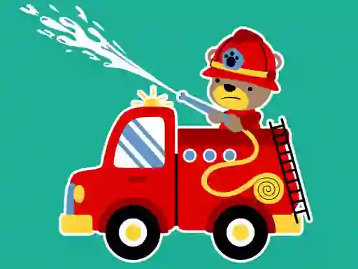 Oyunu Animal Firetrucks Match 3 çevrimiçi