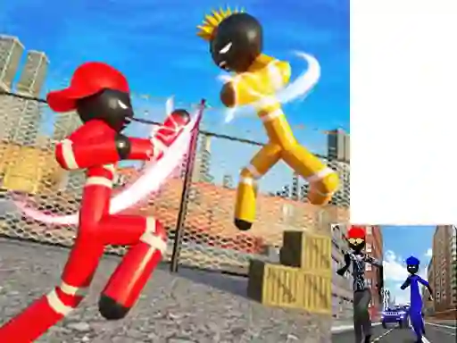 Oyunu Stickman Police vs Gangsters Street Fight çevrimiçi