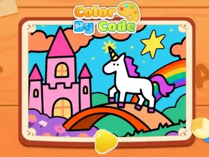 Oyunu Color By Code: Rainbow Unicorn çevrimiçi