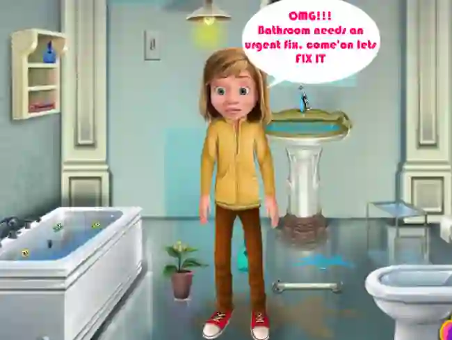 Oyunu Riley Bathroom Cleaning çevrimiçi
