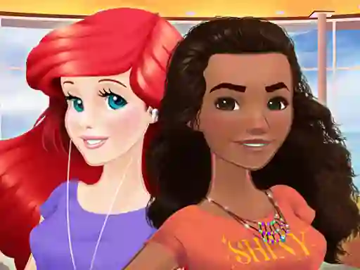 Oyunu Ariel and Moana Princess on Vacation çevrimiçi