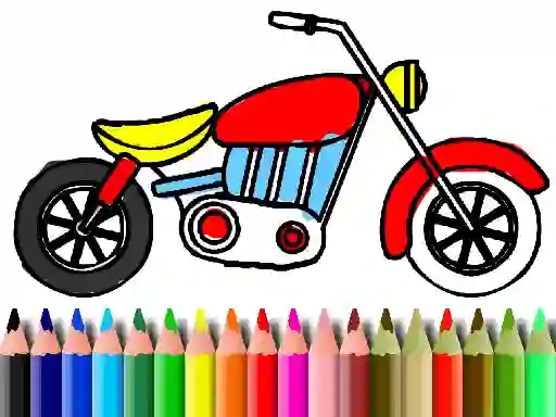 Oyunu Back To School: Motorbike Coloring çevrimiçi