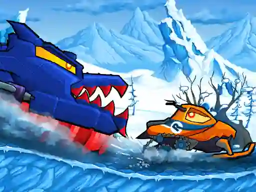 Oyunu Car Eats Car: Winter Adventure çevrimiçi