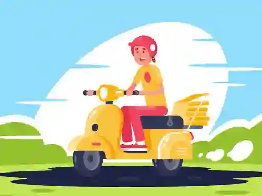 Oyunu City Scooter Rides Jigsaw çevrimiçi