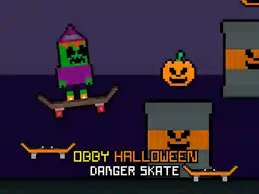 Oyunu Obby Halloween Danger Skate çevrimiçi