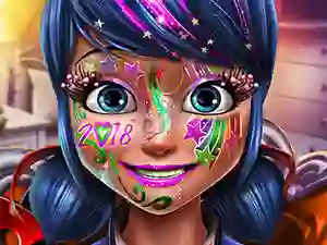 Oyunu Dotted girl new year makeup çevrimiçi