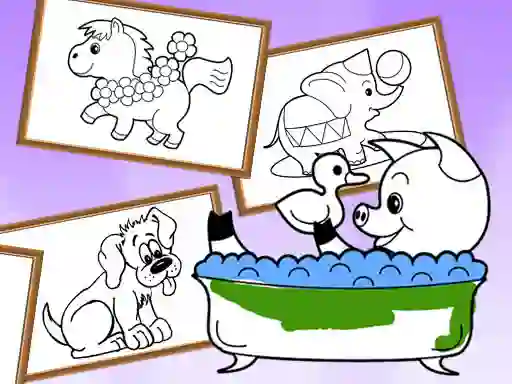 Oyunu Cartoon Coloring for Kids Animals çevrimiçi