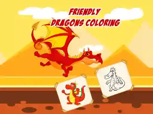 Oyunu Friendly Dragons Coloring çevrimiçi