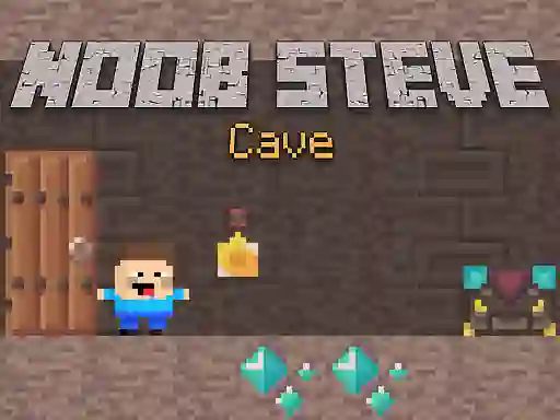 Oyunu Noob Steve Cave çevrimiçi