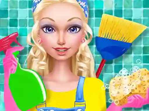 Oyunu Fashion Doll House Cleaning çevrimiçi