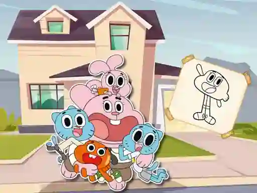 Oyunu World Of Gumball Coloring Game çevrimiçi