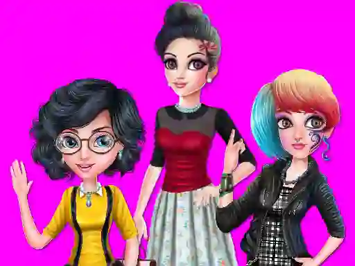 Oyunu College Girl Squad Fashion Dressup çevrimiçi