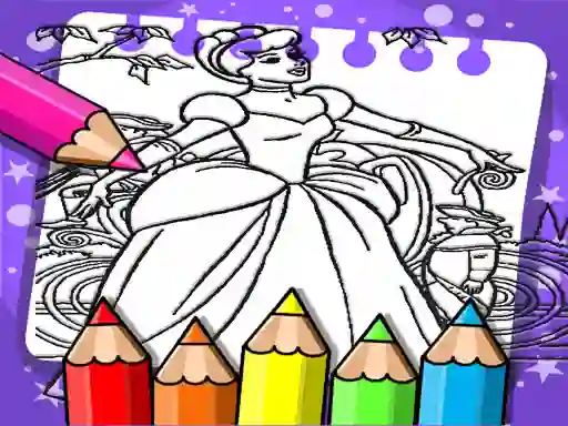 Oyunu Cinderella Color Book çevrimiçi