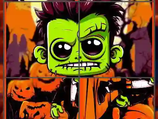 Oyunu Franky & Vampire Halloween Puzzle çevrimiçi