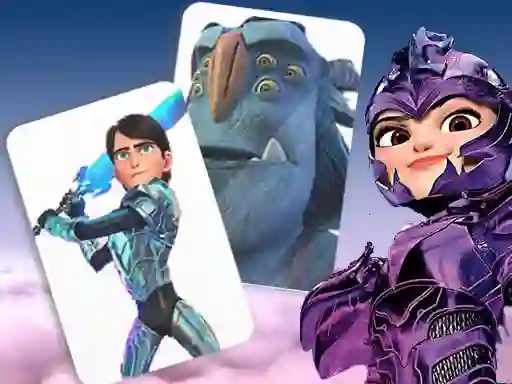 Oyunu Trollhunters Rise of The Titans Memory Card Match çevrimiçi