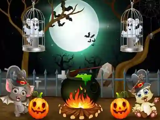 Oyunu Halloween Twin Ghosts Rescue çevrimiçi