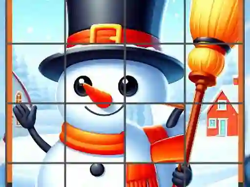 Oyunu Happy Snowman Puzzle çevrimiçi