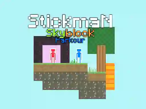 Oyunu Stickman Skyblock Parkour çevrimiçi