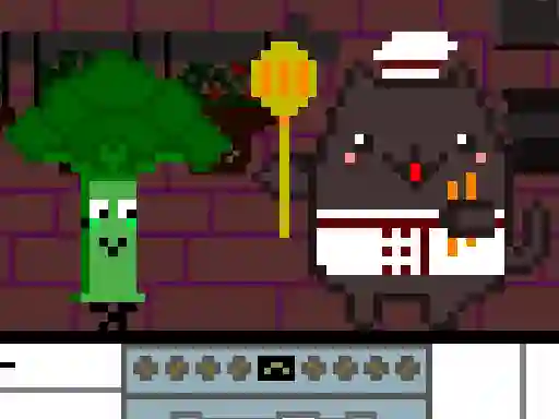 Oyunu Cat Chef and Broccoli çevrimiçi