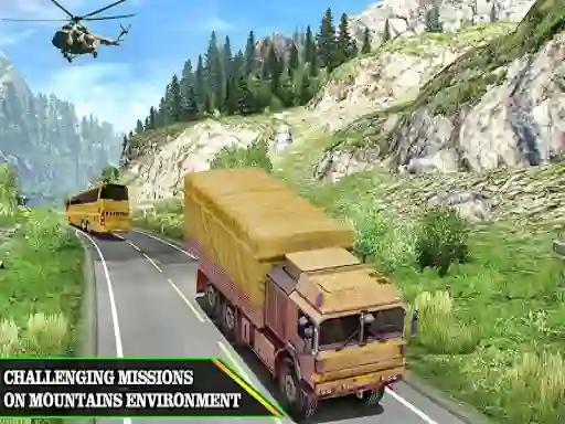 Oyunu US Army Uphill Offroad Mountain Truck Game 3D çevrimiçi