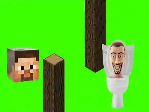 Oyunu Spinning Skibidi Toilet Flappy Minecraft çevrimiçi
