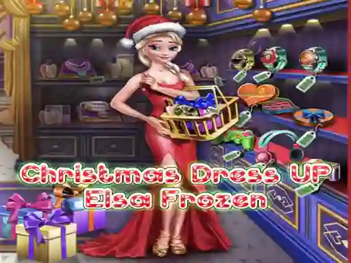 Oyunu Elsa Frozen Christmas Dress up çevrimiçi