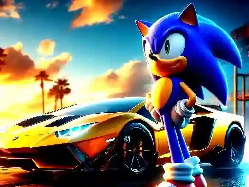Oyunu Sonic Run for Lamborghini çevrimiçi