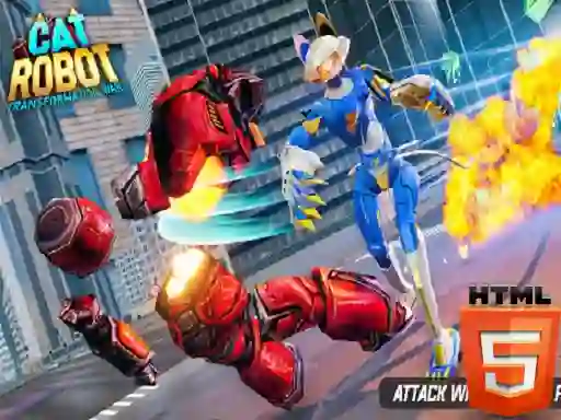 Oyunu Cat Robot Transform War çevrimiçi