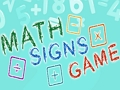 Oyunu Matematik İşaretleri Oyunu  çevrimiçi