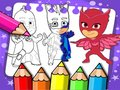 Oyunu PJ Maskeleri Boyama Kitabı  çevrimiçi