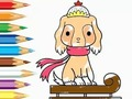 Oyunu Boyama Kitabı: Köpek Binme Kızağı  çevrimiçi