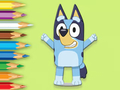 Oyunu Boyama Kitabı: Mutlu Bluey  çevrimiçi