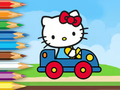 Oyunu Boyama Kitabı: Hello Kitty Araba Sürmek  çevrimiçi