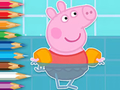 Oyunu Boyama Kitabı: Peppa Yüzme  çevrimiçi