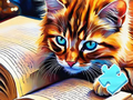 Oyunu Yapboz: Kedi Okuma  çevrimiçi