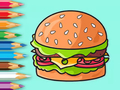 Oyunu Boyama Kitabı: Lezzetli Hamburger  çevrimiçi