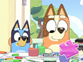 Oyunu Yapboz: Bluey Aile Boyama Günü  çevrimiçi