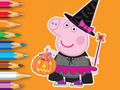 Oyunu Boyama Kitabı: Peppa Domuz Cadılar Bayramı  çevrimiçi