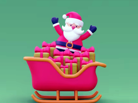 Oyunu Noel Kızağı Binicisi 3D  çevrimiçi