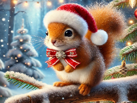 Oyunu Sevimli Noel Hayvanları Yapboz  çevrimiçi