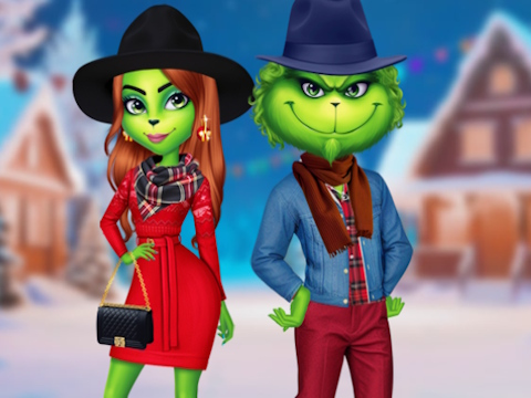 Oyunu Grinch Çift Tatil Giydirme  çevrimiçi