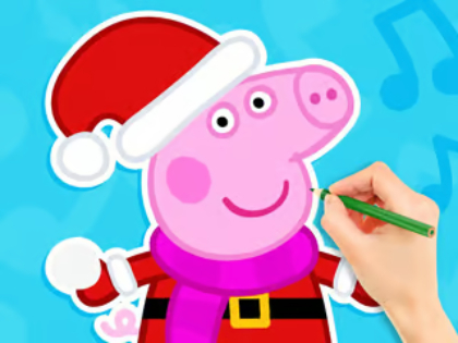Oyunu Boyama Kitabı: Peppa Domuz Kardan Adam  çevrimiçi