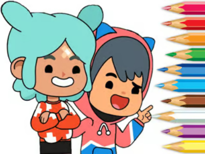Oyunu Boyama Kitabı: Toca Boca Friends  çevrimiçi