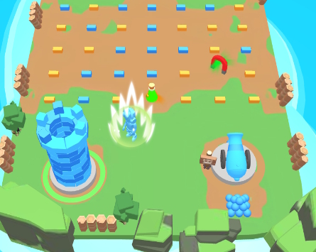 Oyunu Kule Çatışması: Tuğlalar toplayın  çevrimiçi