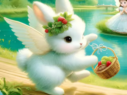 Oyunu Jigsaw bulmaca: Angel Bunny  çevrimiçi