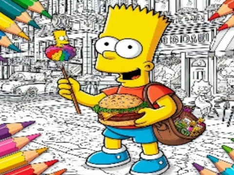 Oyunu Okula Dön Simpsons Boyama Kitabı  çevrimiçi