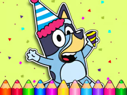 Oyunu Boyama Kitabı: Bluey'nin Doğum Günü  çevrimiçi