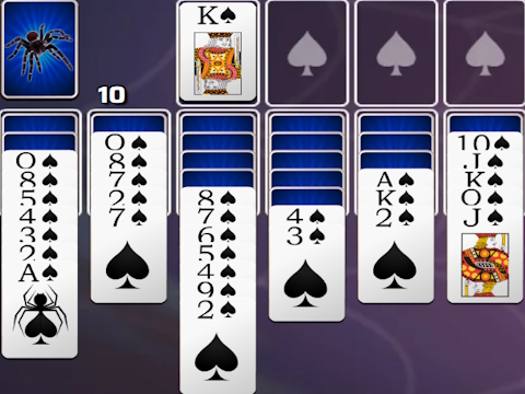 Oyunu Maça Örümcek Solitaire  çevrimiçi